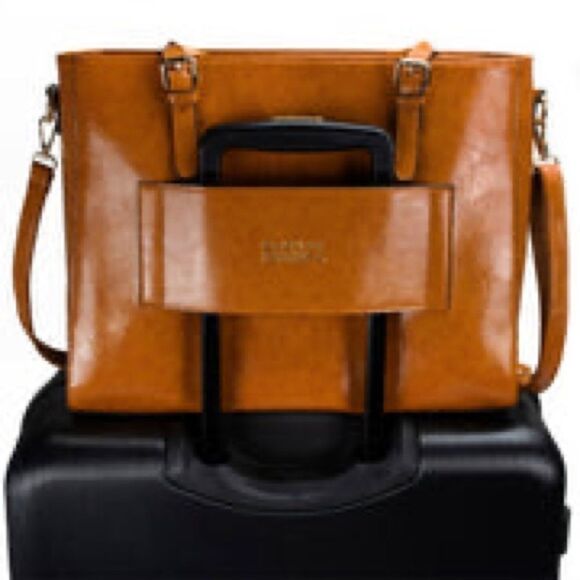 Badgley Mischa Tote Weekender Rustic vegan leather crossbody travel bag luggage - Picture 10 of 14